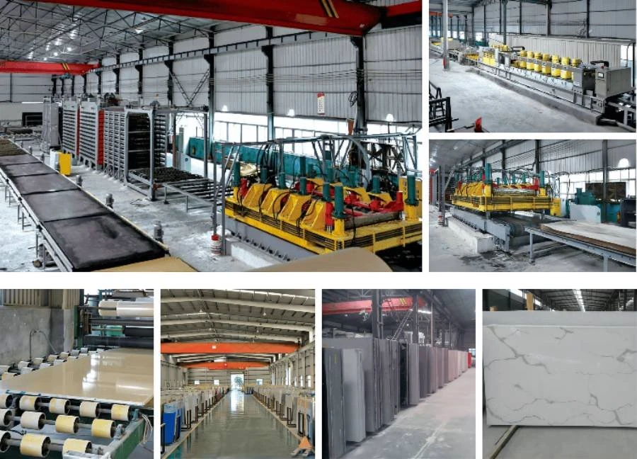 factory of Cream Marfil Quartz Slab
