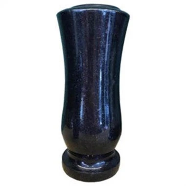Black Granite Memorial Vase