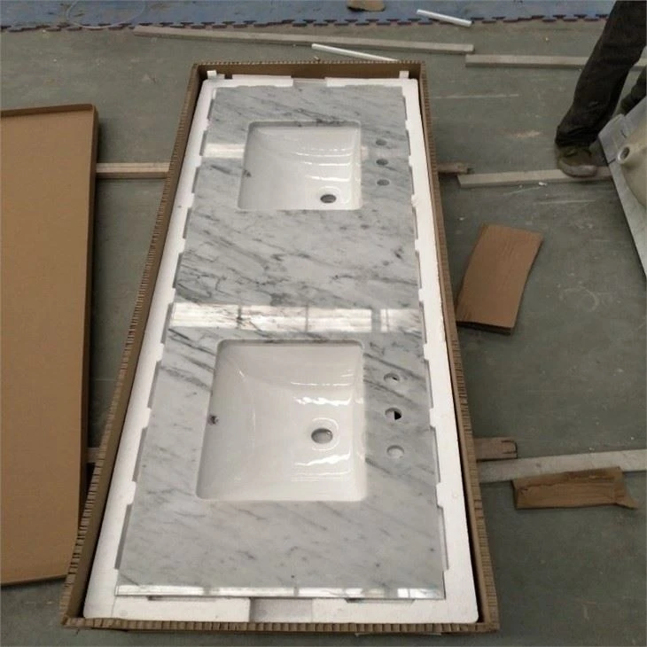 carrara white quartz bathroom vanity top