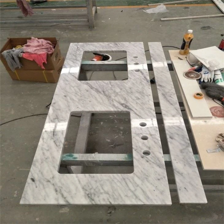 white carrara marble top