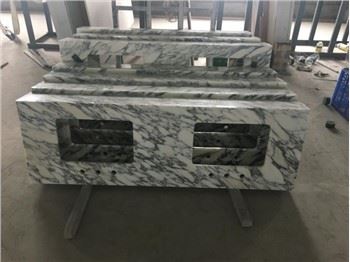 Arabescato Blan Marble twalèt vanite Top