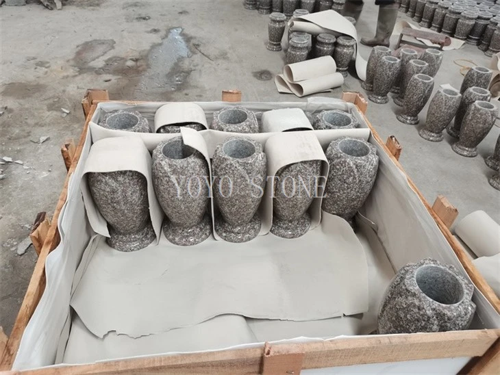 granite flower pots for graves
