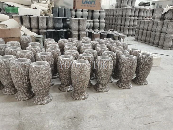 granite vase for cemetery