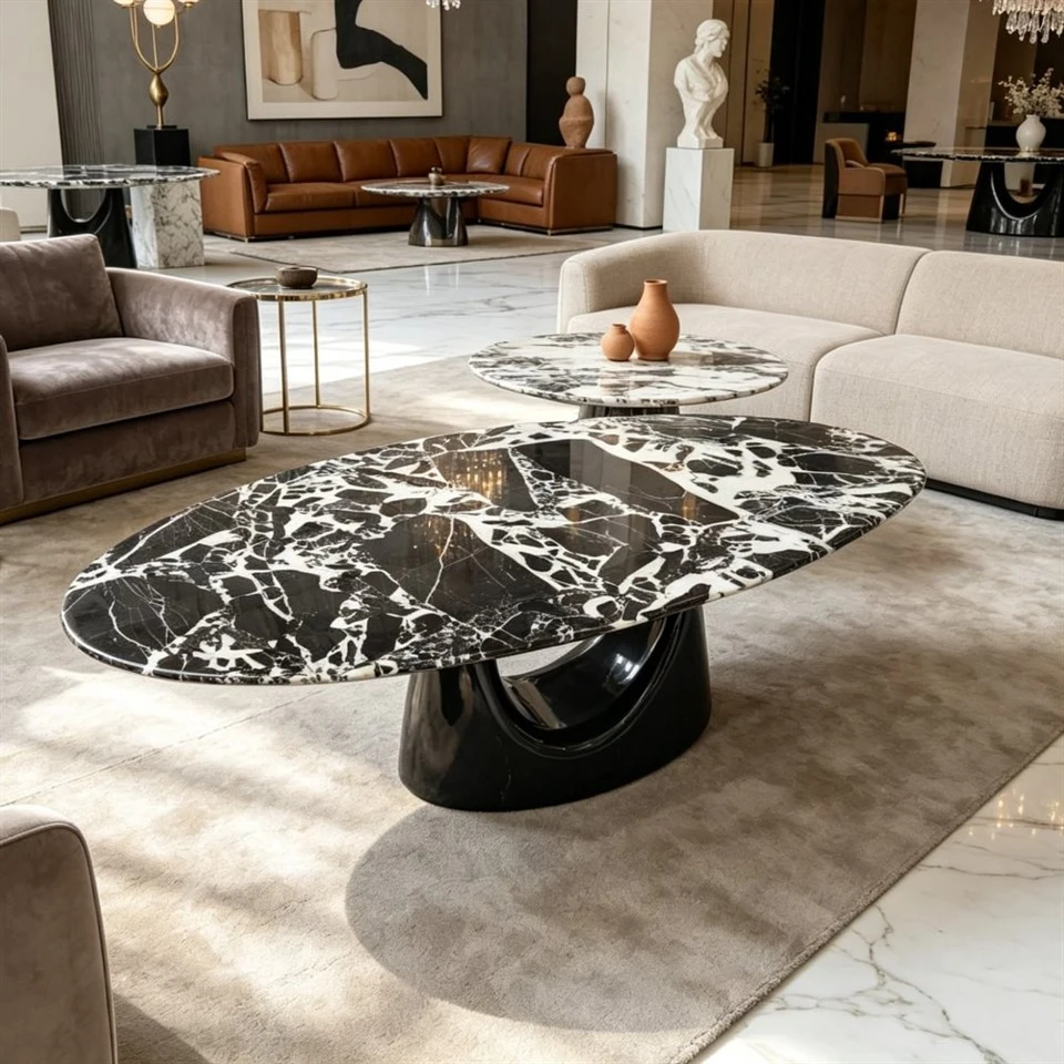 luxury dining stone table