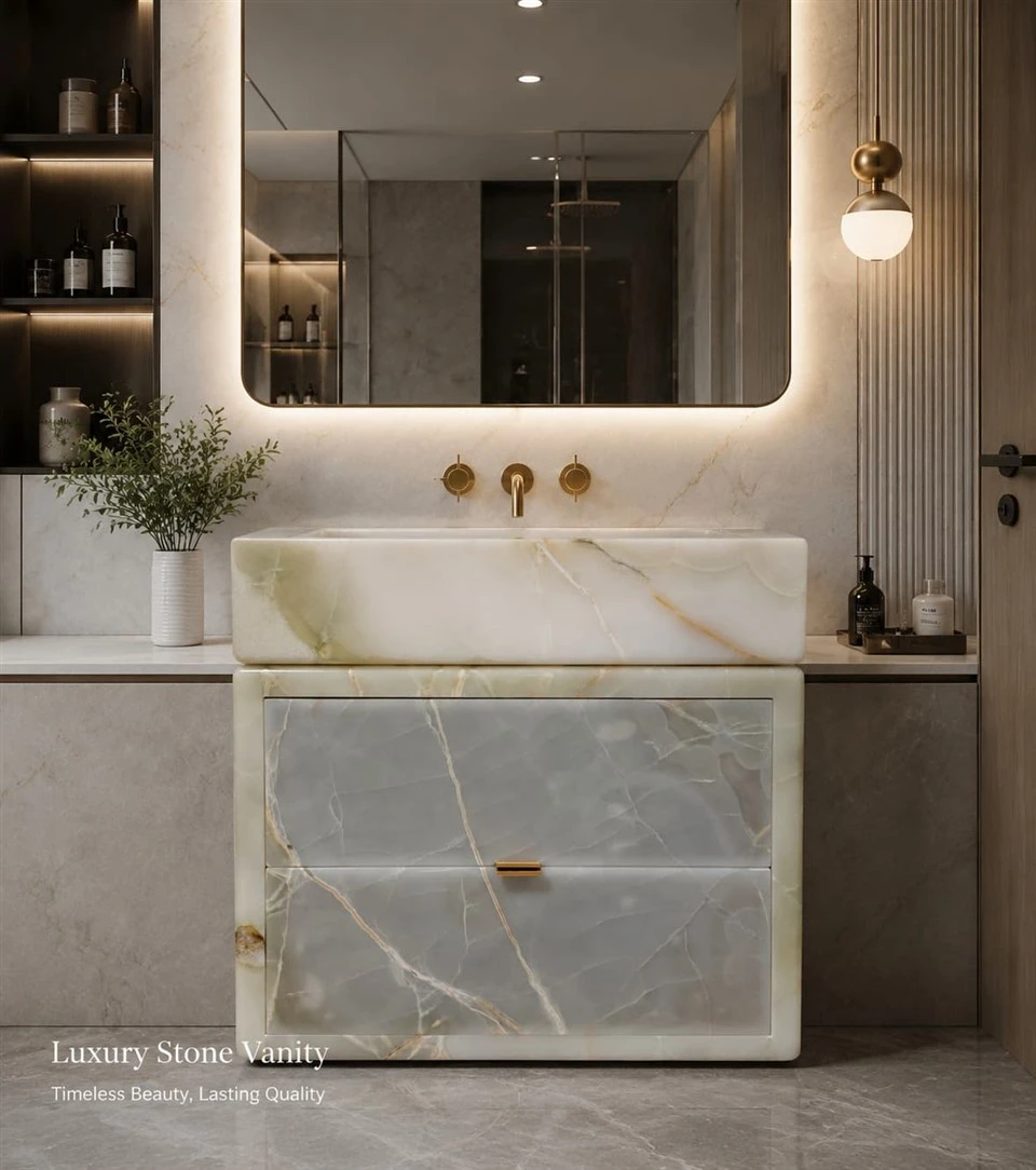 Green Onyx Veso Lavabo