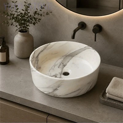 White Marble Lave Basen
